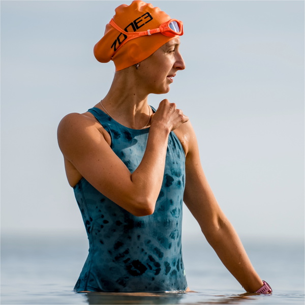 2026 ZONE3 Womens Classic Swimsuit SW26WC127 - Teal Tie Dye